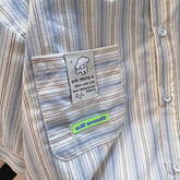 Short Sleeve Cute Dog Pocket Printed Striped Blouse Shirts